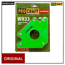 Магнітний кутник для зварювання Procraft WH33 Підтримує кути 45° 90° 135° Сила зчеплення 33 кг