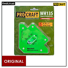 Магнітний кутник для зварювання Procraft WH13S Підтримує кути 45° 90° 135° Сила зчеплення 13 кг