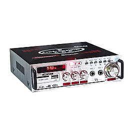 Підсилювач звуку UKC SN-802BT FM USB Bluetooth двоканальний звуковий підсилювач з Караоке та радіо