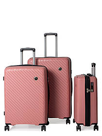 Набір валіз Франція (L M S-3шт) поліпропілен пудра/Snowball 20203