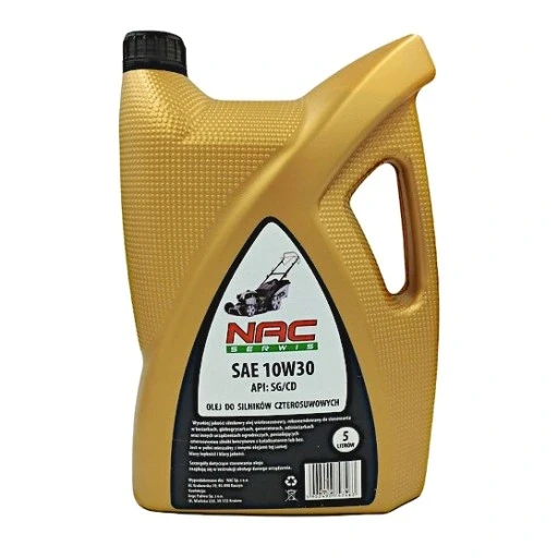Масло для бензинових газонокосарок і тракторів 10w30 5л Nac Sae