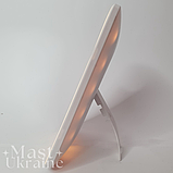 Дзеркало з підсвіткою косметичне для макіяжу LED Makeup Mirror, настільне прямокутне дзеркало, USB-живлення Біле, VE-118, фото 5