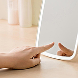 Дзеркало з підсвіткою косметичне для макіяжу LED Makeup Mirror, настільне прямокутне дзеркало, USB-живлення Біле, VE-118, фото 10