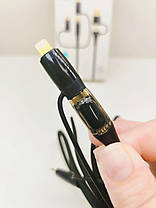 Кабель 6IN1 Usams US-SJ616 2 Lightning+2 Micro+2Type-C PD 100W 1.2m (Чорний), фото 4