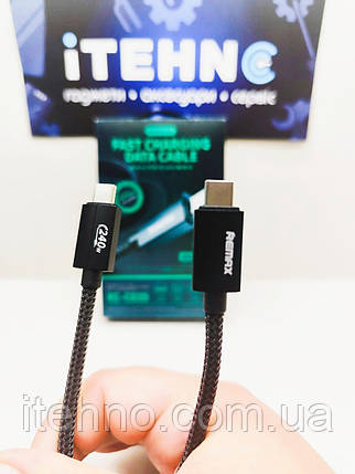 Кабель Remax RC-C035 Type-C to Type-C USB 2.0 Ladon Series FC 240W 1 m (Чорний), фото 1