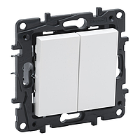 Вимикач 2-кл 10А автоматичні клеми Legrand NILOE STEP (863105) білий