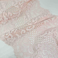 Мереживо  "Софі " еластичне рожеве 22  см.