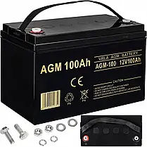 Акумулятор AGM 12v 100ah volt polska, фото 5