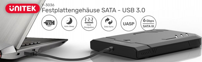 Unitek Case USB-C 5Gbps HDD/SSD SATA UASP
