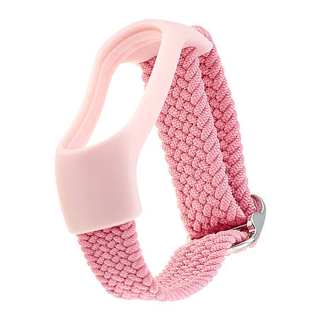 Ремінець Braided Buckle Enhanced Mi Band 3/4/5/6/7 Rose Pink, фото 1