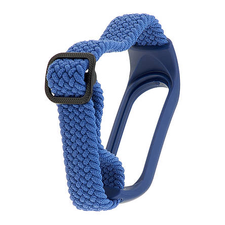 Ремінець Braided Buckle Enhanced Mi Band 3/4/5/6/7 Navy Blue, фото 2
