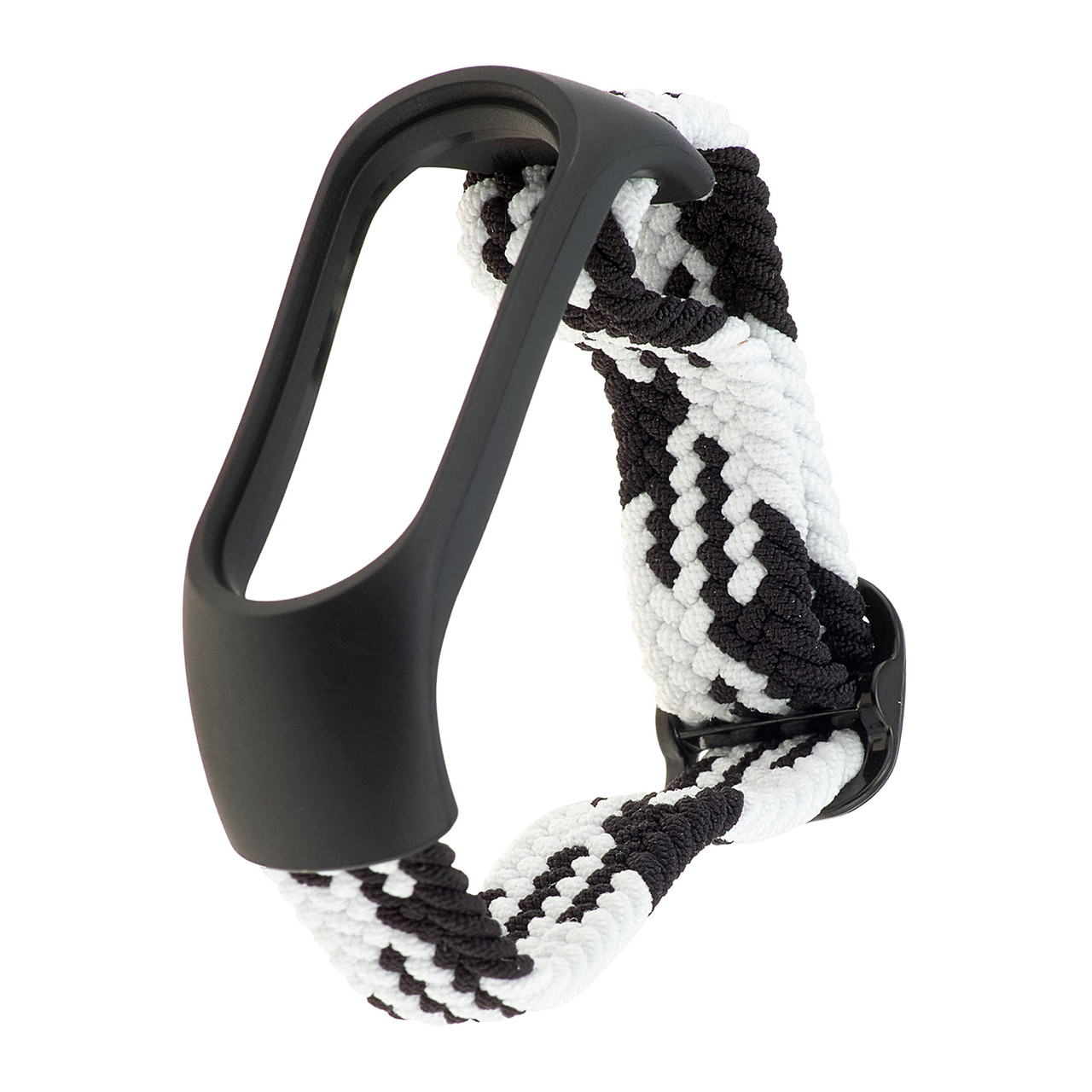 Ремінець Braided Buckle Enhanced Mi Band 3/4/5/6/7 Black White