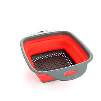 Сито-міска кухонна з ручками, 23 см, неіржавка сталь