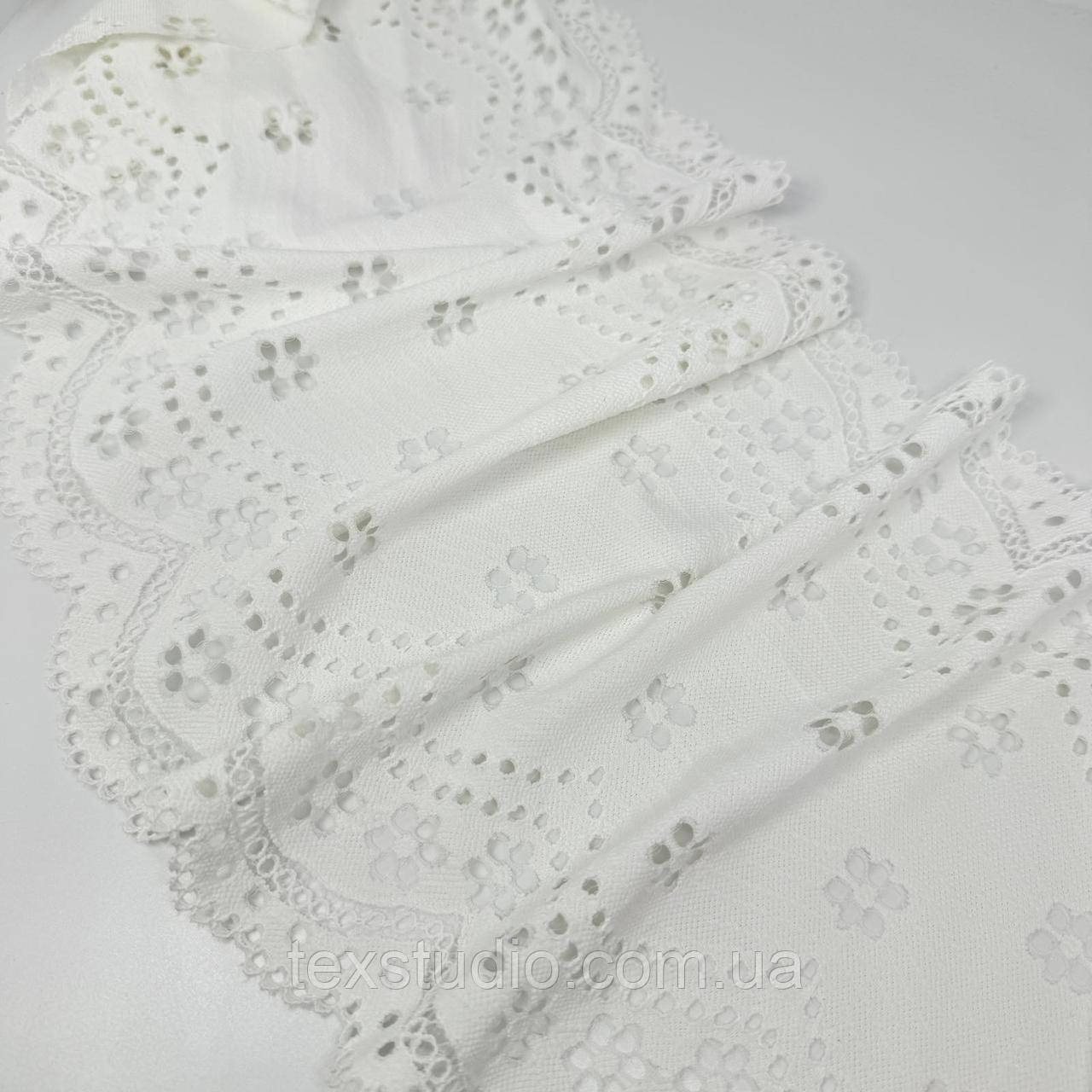 ЗАЛИШОК 0,50 м. Мереживо  "Прованс " еластичне молочне 21  см., фото 1