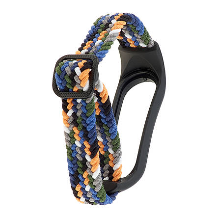 Ремінець Braided Buckle Enhanced Mi Band 3/4/5/6/7 Black Denim, фото 2