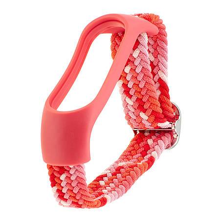 Ремінець Braided Buckle Enhanced Mi Band 3/4/5/6/7 Rose Pink Red, фото 1