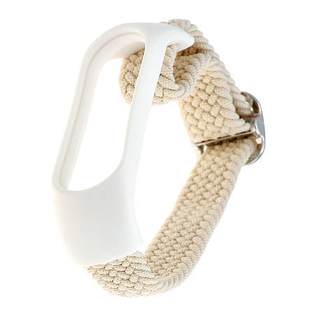 Ремінець Braided Buckle Enhanced Mi Band 3/4/5/6/7 White Sand, фото 1