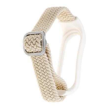Ремінець Braided Buckle Enhanced Mi Band 3/4/5/6/7 White Sand, фото 2