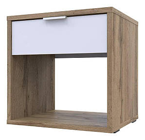 Приліжкова тумба Doros Hugo 40х33х40 см Дуб тахо/Білий (DRS-011447)