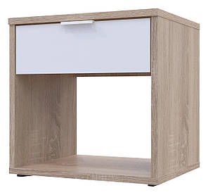 Приліжкова тумба Doros N2 40х33,1х41,2 см Дуб сонома/Білий (DRS-011451)