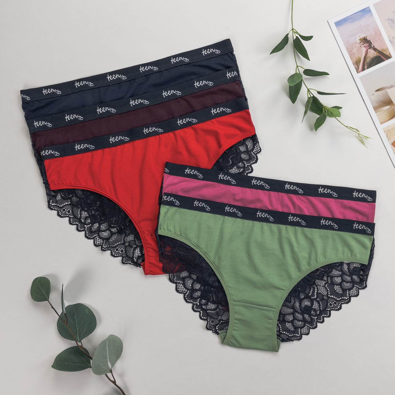 Труси жіночі сліпи з мереживом Nicoletta Туреччина батал 2XL, 3XL, 4XL | 5 шт., фото 1