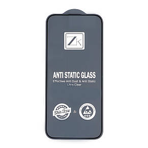 Захисне скло ZK Mesh Antistatic 2.5D iPhone 15 Pro Max Black, фото 3