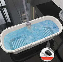 Складне відро під швабру 15 л, Barrel LY-488 / Силіконове відро складне / Прямокутне відро на колесах