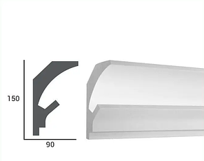 Карниз для LED освітлення серія D Tesori KD 202 Довжина, мм 1150, фото 4