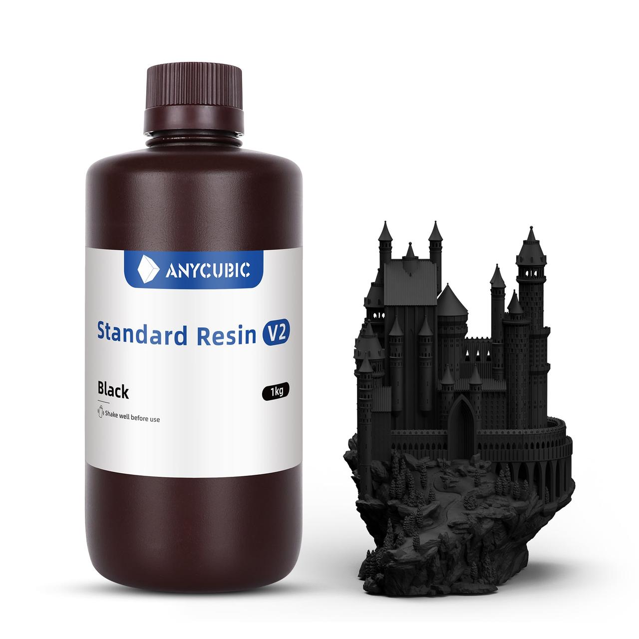 Фотополімерна смола Anycubic Standard Resin V2 Black (Чорна), 1kg