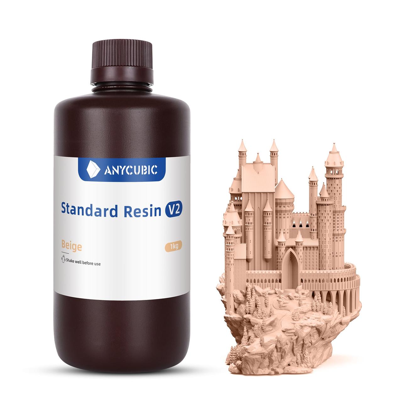 Фотополімерна смола Anycubic Standard Resin V2 Beige (Бежева), 1kg, фото 1