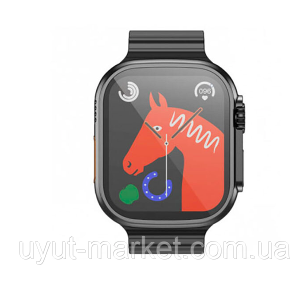 Смарт-годинник, розумний годинник Hoco Y12 Ultra smart sports watch (call version) чорний підтримка мобільного зв'язку