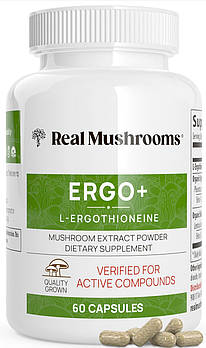 Real Mushrooms Ergo+/ Ерготионеїн 60 капсул. BX052