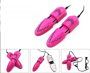 Електрична сушарка для взуття Shoes Dryer 220V електросушарка для сушіння взуття рожева, фото 3