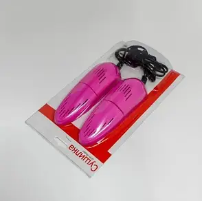 Електрична сушарка для взуття Shoes Dryer 220V електросушарка для сушіння взуття рожева, фото 4