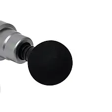 Масажер м'язовий ручний Massage Gun Акумуляторний перкусійний Масажний 4 насадки для рук ніг шиї, фото 4