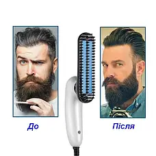 Праска-Гребінь випрямляч для бороди та волосся Beard Hair Straightener EL-1319, фото 3