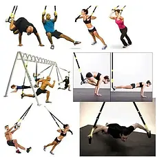 Тренувальні підвісні петлі TRX функціональні ремені для вправ і кросфіту, фото 6