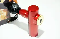 Портативний ручний масажер пістолет для тіла Fascial Gun Mini Red, фото 6