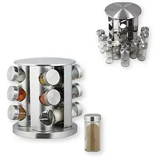 Карусель для спецій Spice carousel 12 відсіків компактний сріблястий, фото 2