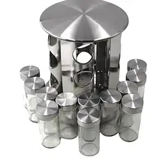 Карусель для спецій Spice carousel 12 відсіків компактний сріблястий, фото 3