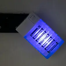 Лампа від комарів Night Lamp Біло Блакитна антимоскітна електрична пастка комах від мережі, фото 6