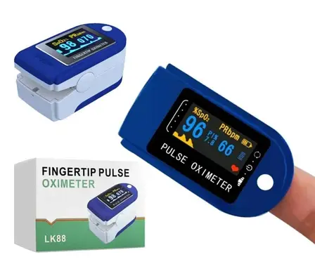 Пульсоксиметр Fingertip LK88 Pulse Oximeter Біло-синій, фото 1