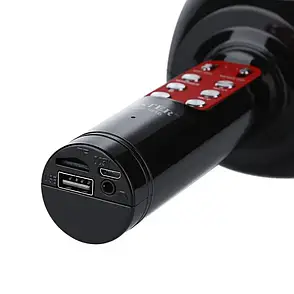 Мікрофон караоке бездротовий bluetooth WSTER WS-1816 Black FM227, фото 4