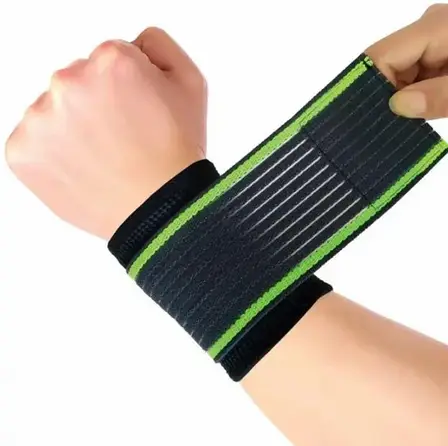Бандаж еластичний для зап'ястя RIAS Wrists Support Black-Green, фото 1