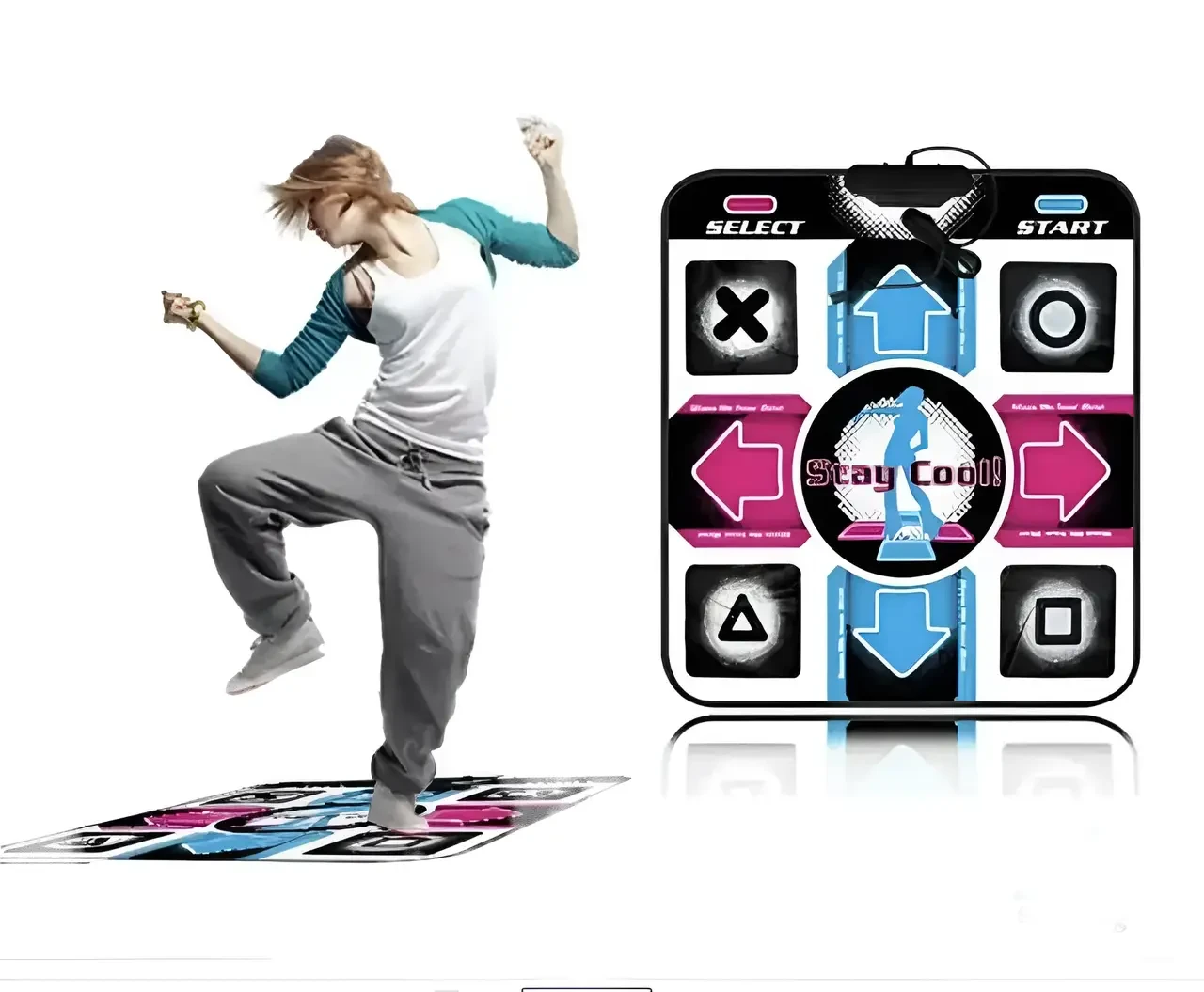 Килимок танцювальний музичний DANCE MAT PC+TV USB/танці/Ігри/Фітнес