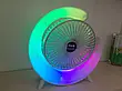 Вентилятор електричний USB 3-швидкісний із кольоровою підсвіткою 180° безшумний, фото 10