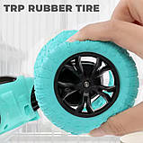 Машинка на дистанційному управлінні трюкова з гумовими колесами, зелена, фото 2