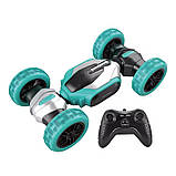 Машинка на дистанційному управлінні трюкова з гумовими колесами, зелена, фото 4