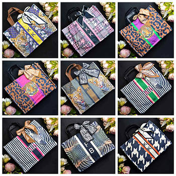 Жіноча сумка прямокутна шопер 41*31 см принт в різних варіантах Luna