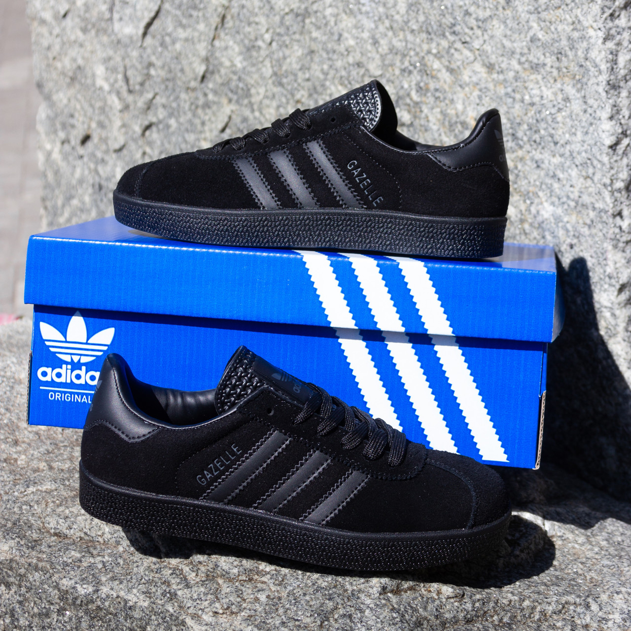 РОЗПРОДАЖ+безкоштовна доставка Кросівки кеди Adidas Gazelle чорні 36 р, фото 1